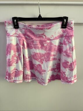 PGA Tour Pink White Tie Dye Skort Medium •GPC • Athletic Golf Tennis Skirt • M